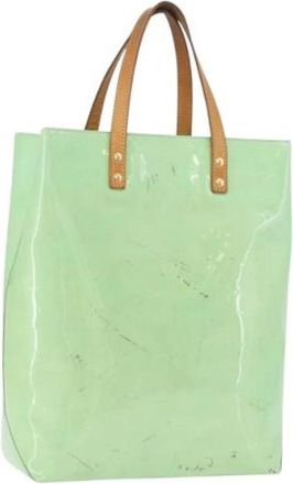 Louis Vuitton Pre-owned Vintage Patent Leather Tote Bag - Dames - Vintage Shopper - Groen - ONE Size - Leer - Vintage