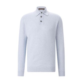 FILIPPO DE LAURENTIIS Maglia Polo in Cashmere e Seta - - Knitwear - Uomo - Blu - M