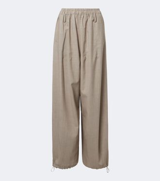 Frankie Shop Oakdale virgin wool wide-leg pants