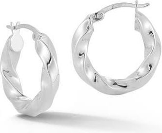 Glaze Jewelry Twisted Hoop Earrings in Silver at Nordstrom Rack