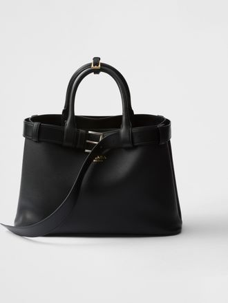 Prada Buckle medium leather handbag with belt