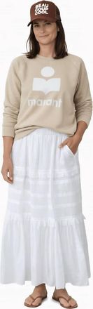 Isabel Marant Volodia Midi Skirt In White