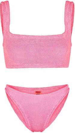 Hunza G Xandra Seersucker Bikini - Bright Pink - One Size