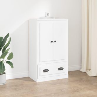 vidaXL Vidaxl - Aparador De Madera Contrachapada Blanco 60x35,5x103,5 Cm