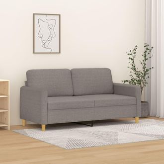 vidaXL Sof&aacute; De 2 Plazas De Tela Gris Taup&eacute; 140 Cm Vidaxl