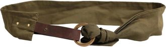 Ermanno Scervino Round Buckle Waist Belt - unisex - Riemen - Groen - ONE Size - Katoen - Accessoires