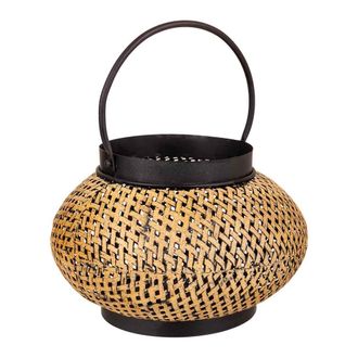 Wanderlust Deco Wanderlust Deco - Portavelas De Metal Dorado 32x32x19