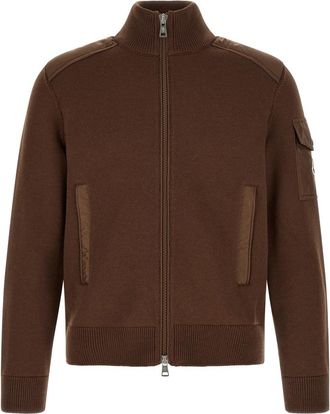 Moncler Brown Zip Up Regular Cardigan