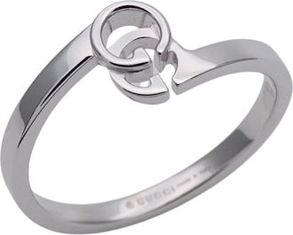 Gucci White Gold White Gold (18K) Band Ring (Pre-Owned)