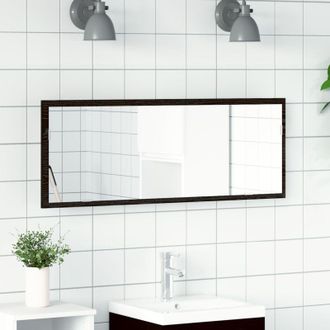 vidaXL Specchio da bagno led Rovere nero 100 x 8.5 x 37 cm - Vidaxl