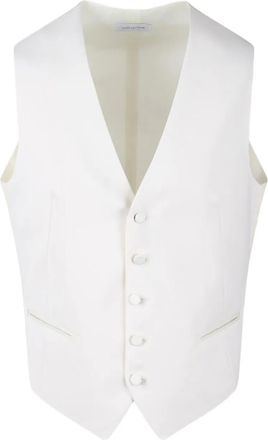 Tagliatore virgin wool waistcoat - White