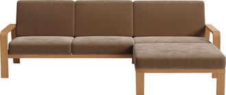 Sit&more Ecksofa »Kolding L-Form« Armlehnen aus eichefarbigem Buchenholz, verschiedene Bezüge und Farben