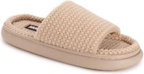 Muk Luks Marsai Faux Shearling Slipper in Wheat Knit at Nordstrom Rack, Size X-Large