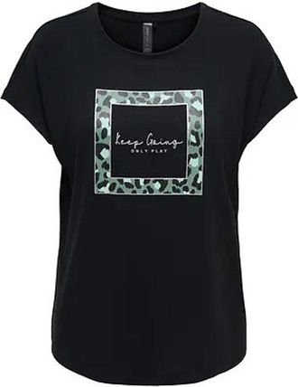 Only Play T-shirt met korte mouwen en luipaardmotief