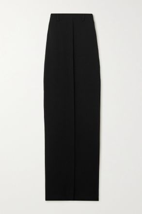 Dries Van Noten Gonna Maxi In Cr&ecirc;pe A Strati Con Finiture In Pizzo - Nero