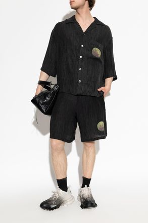 Misbhv Printed Shorts, Mens, Black