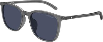 Montblanc MB0487SA Asian Fit 003 Mens Sunglasses Size 56