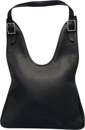 Hermès Pre-owned Womens Hermès Massai Black Togo Palladium Leather - One Size