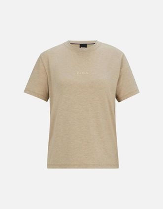 HUGO BOSS Womens Luxe Modal Loungewear T-Shirt, Medium Beige - Tan - Size: 18/16/16