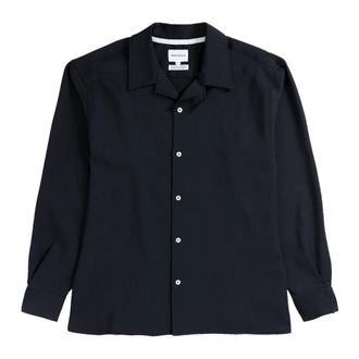Norse Projects Lichte wol LS shirt - Heren - Zomerjassen - Blauw - M - Wol - Jassen