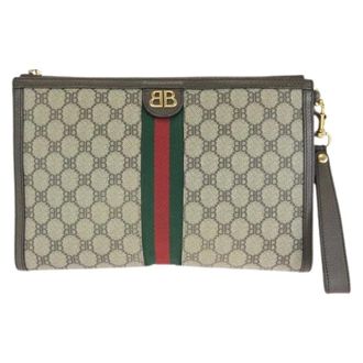 Balenciaga Pre-owned Clutches, male, Beige, Size: ONE SIZE Pre-owned The Hacker Project PVC clutch bag
