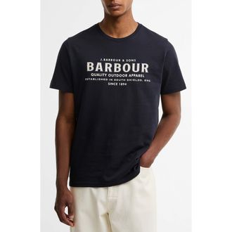 Barbour Logo Graphic T-Shirt in Dark Navy at Nordstrom, Size X-Large