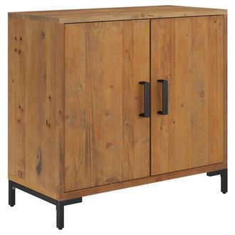 Berkfield Home Sideboard Brown 75x35x70 cm Solid Pinewood | Size: 75 x 35 x 70 cm