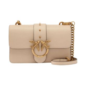 Pinko Shoulder Bags, female, Beige, Size: ONE SIZE Love One Mini