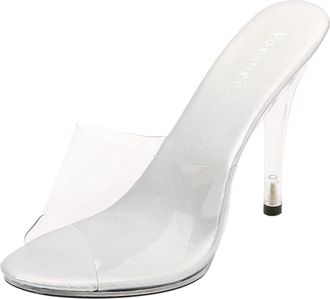 Generic Sexy Shoes for Women Heels Slutty Slip On High Heel Mules Ladies Clear Square Toe Perspex Sandals Shoes Fashion Party Dress Work Evening Party Prom We