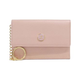 Chanel Pink Leather Coin Purse/Coin Case (Pre-Owned)