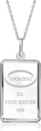 Ross-Simons Italian Sterling Silver 5-Gram Ingot Pendant Necklace