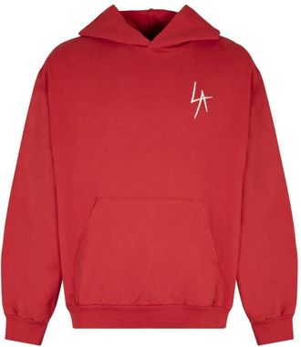 Local Authority Hoodie met geborduurd logo - Heren - Hoodies - Rood - M - Katoen - Hoodies & sweatvesten