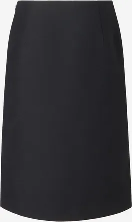 Fendi Womens Midi Skirt Wool-Silk Black
