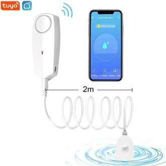 OEM Sensor De Agua Wifi, Alarma De 80 Db, Detector Inteligente De Fugas De Agua, Aplicaci&oacute;n Tuya, Monitoreo Remoto De Fugas, L&iacute;nea De Detecci&oacute;n De 2 M, Pa