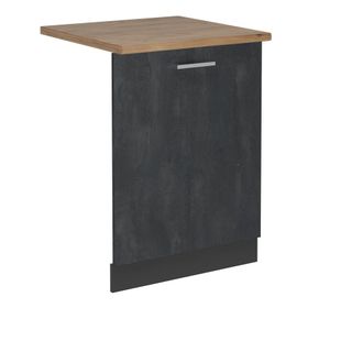 Vicco Panel Frontal Del Lavavajillas R-line, Hormig&oacute;n Negro, 60 Cm, Et Roble, Vicco