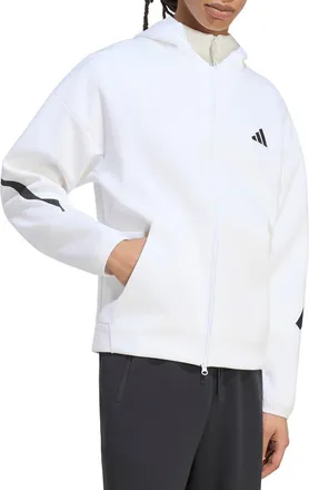 adidas Z.N.E. Full-Zip Track Hoodie in White at Nordstrom, Size Xxx-Large