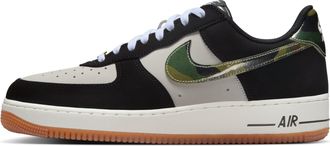 Nike Air Force 1 Low Black Patent Camo Swoosh HQ1967-100