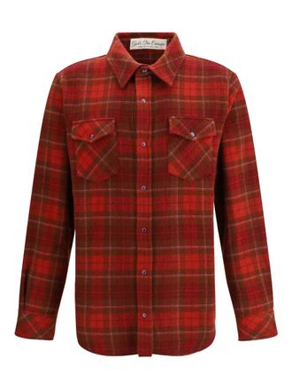 God's True Cashmere Love tartan patch-pocket shirt - Red