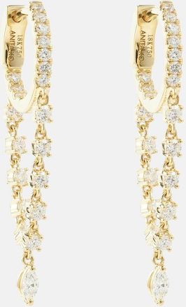 Anita Ko Sienna 18kt gold hoop earrings with diamonds