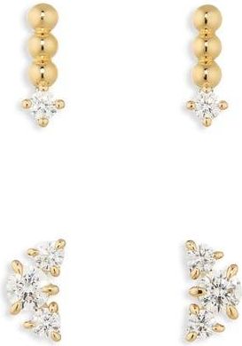 Nadri Small 2-Piece Stud Set in Gold at Nordstrom Rack