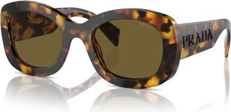 Prada Zonnebril - Dames - Zonnebrillen - Bruin - 54 MM - Accessoires