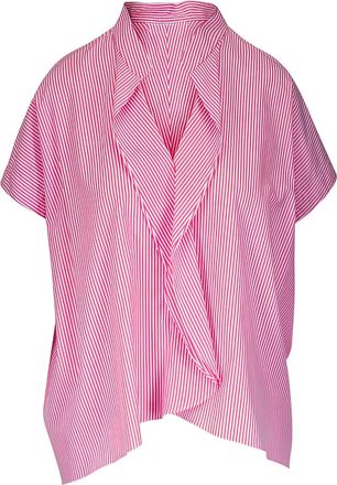 Zero + Maria Cornejo Blusa Fin Gaban a righe - Rosa