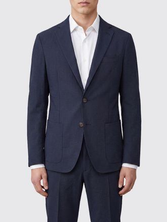 Eleventy Blazer monopetto a quadretti con rever a lancia e tasche a toppa
