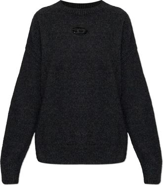 Diesel M-Areeta Sweater - Dames - Ronde hals truien - Zwart - M - Wol - Truien & Vesten