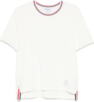 Thom Browne T-shirt RWB con dettaglio a righe - Toni neutri