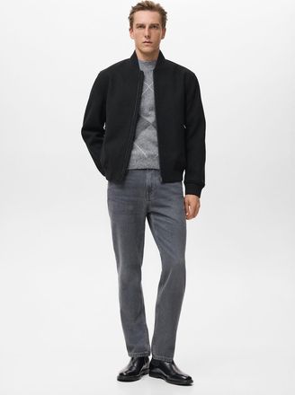Mango Giacca bomber zip nero - Uomo - XXL - MANGO MAN