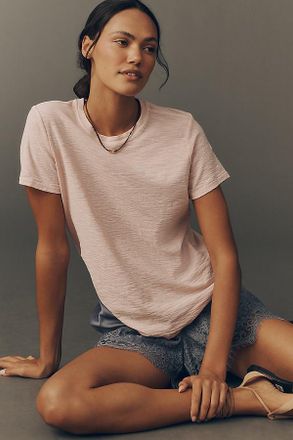 Pilcro The Bennie Cotton Slub Crew-Neck Slim Tee by Pilcro