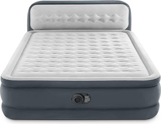 Intex 64448 Materasso Ultra Plush Schienale Fiber Tech Gonfiabile 152x236x86cm - Intex