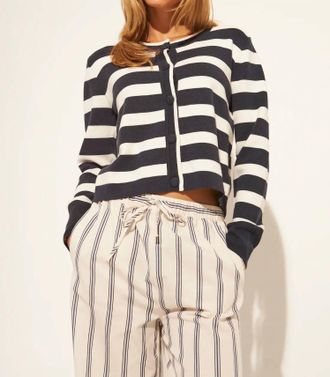 John & Jenn Nantucket Cardigan In Sailor