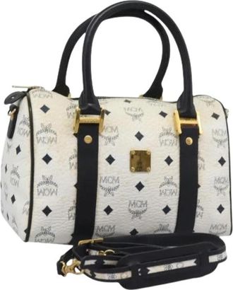 MCM Pre-owned Handtas - Dames - Vintage Handtas - Wit - ONE Size - Leer - Vintage